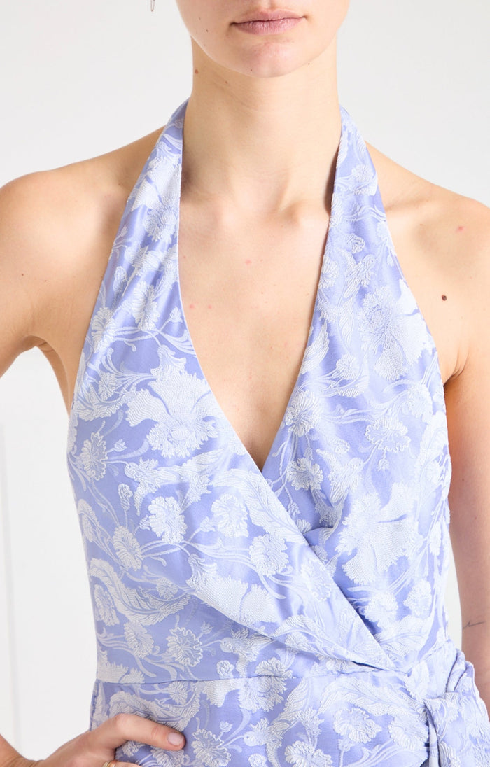 Celine Halter Dress - Lavender Blue