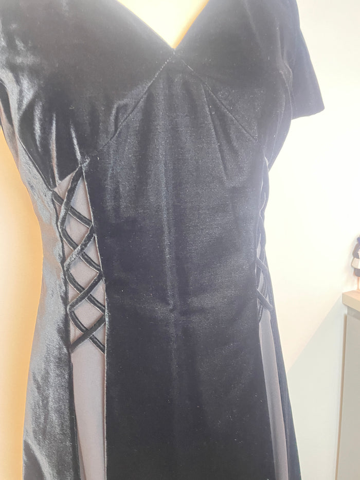 Celine Velvet Lace Up Mini Dress image 5