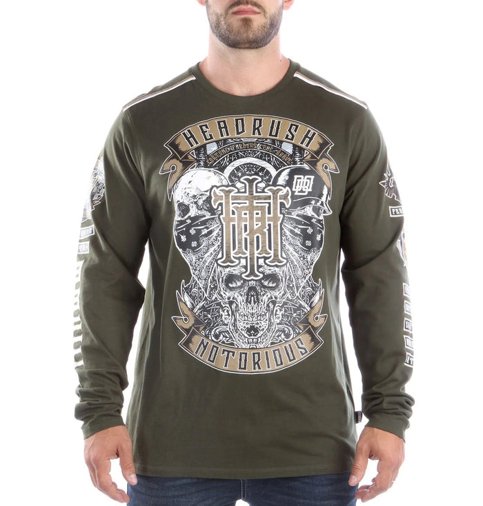 Chandail Manches Longues Headrush ‘The Last Stand’ Homme Khaki