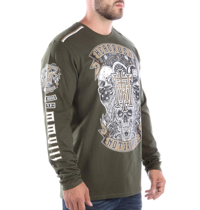 Chandail Manches Longues Headrush ‘The Last Stand’ Homme Khaki