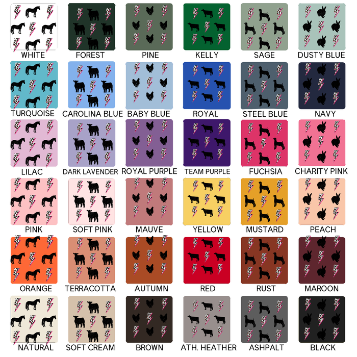 CHEETAH BOLT ANIMALS - CHOOSE YOUR ANIMAL - Bella Canvas T-Shirt