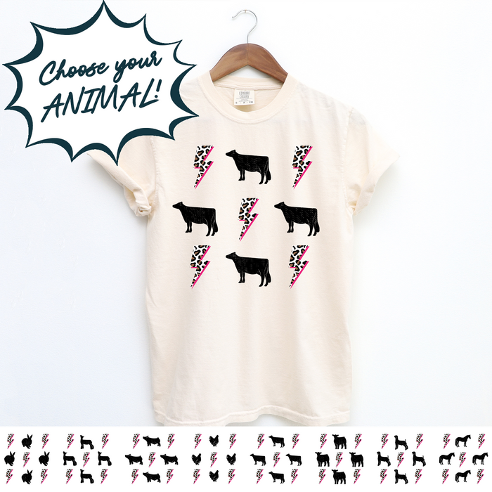 CHEETAH BOLT ANIMALS - CHOOSE YOUR ANIMAL – Comfort Colors T-Shirt