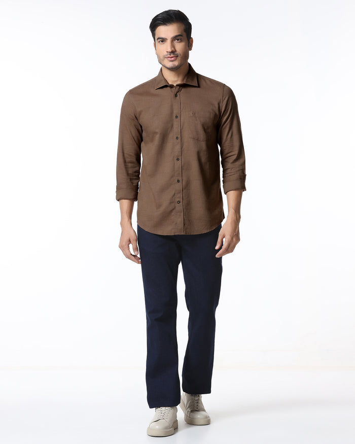 Chocolate Sauce Jacquard Shirt - Finja
