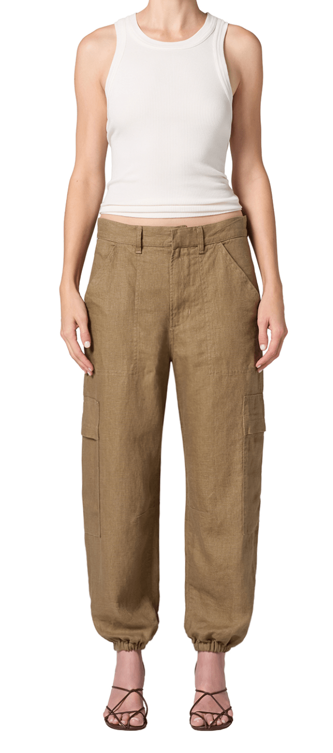 Ciela Balloon Utility in Dark Khaki - Amor Lafayette