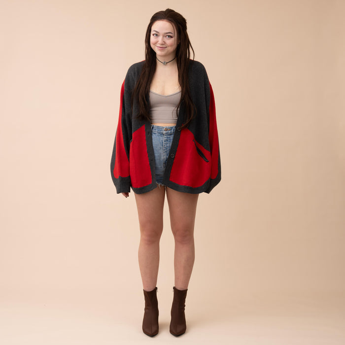 Cinnabar Moth Cardigan