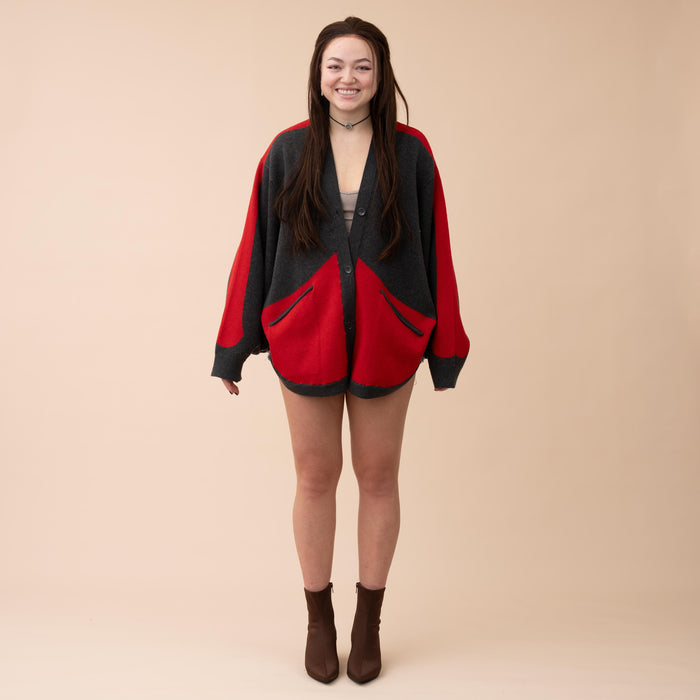 Cinnabar Moth Cardigan