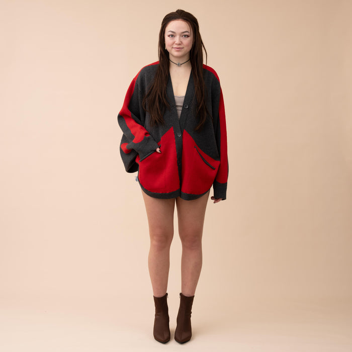 Cinnabar Moth Cardigan