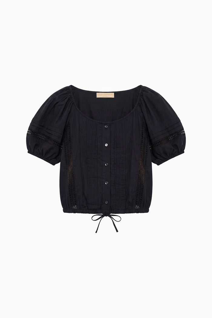 Clara Cotton Top - Noir