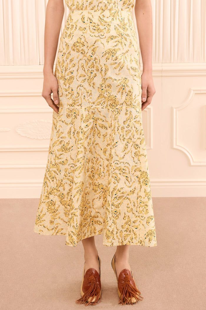 Clarisse Trumpet Midi Skirt - Chamomile