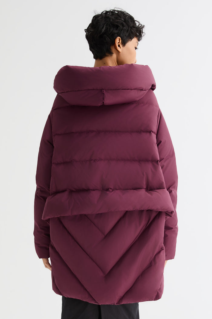 Orolay-Cloak Puffer Down Coat-#color_wine red