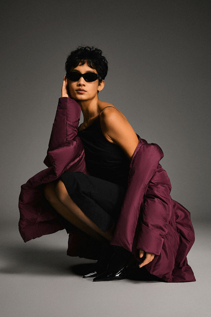 Orolay-Cloak Puffer Down Coat-#color_wine red