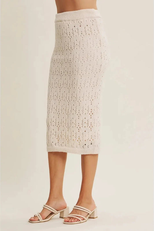 Coastal Luxe Sweater Midi Skirt