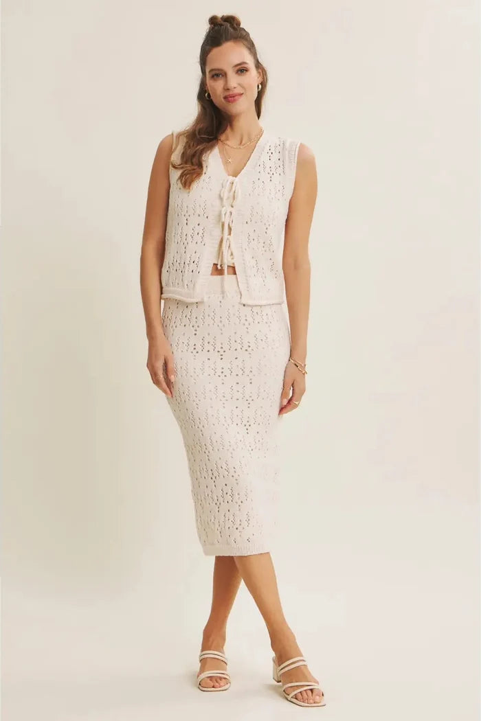 Coastal Luxe Sweater Midi Skirt