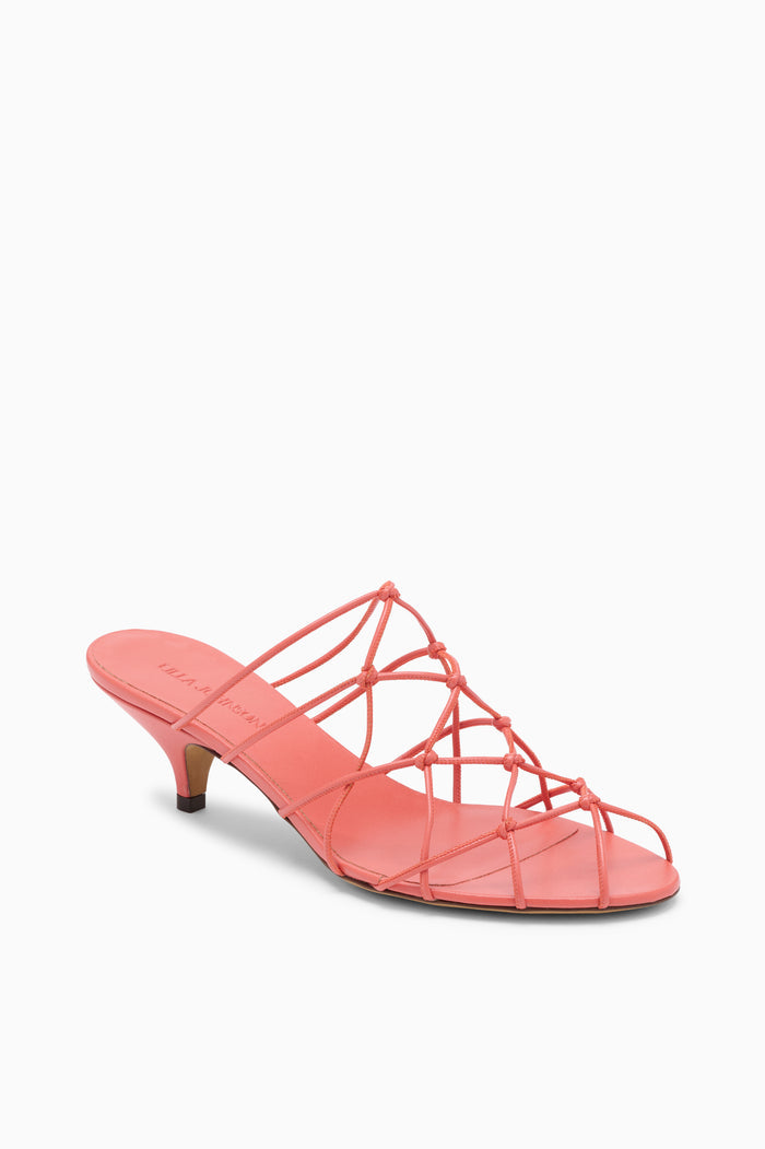 Colette Kitten Heel Sandal - Crimson