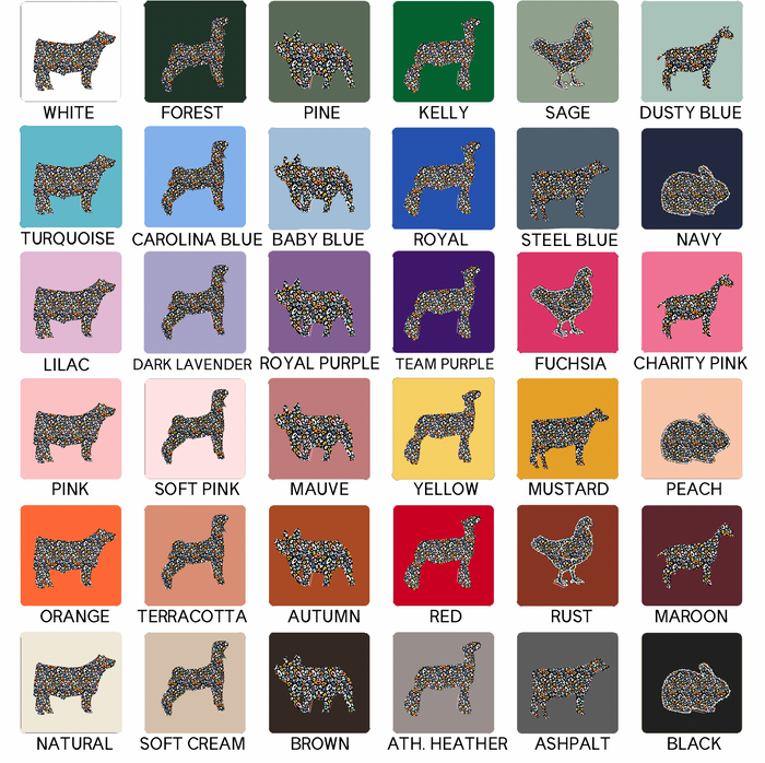 COLORFUL CHEETAH ANIMALS - CHOOSE YOUR ANIMAL - Bella Canvas T-Shirt