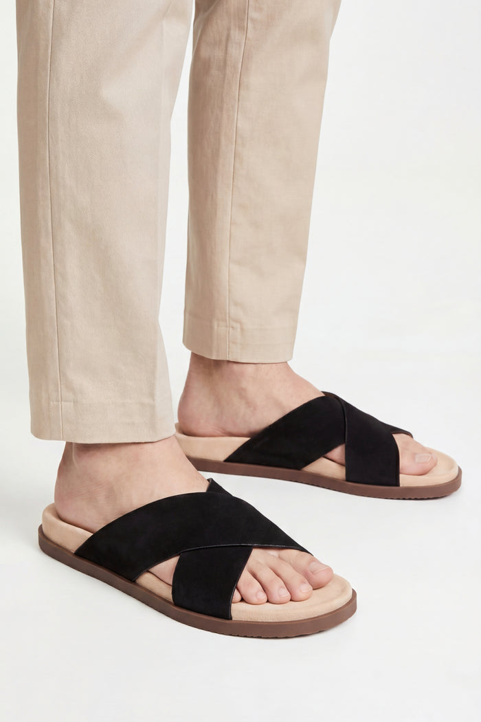Como Cross Sandal Black