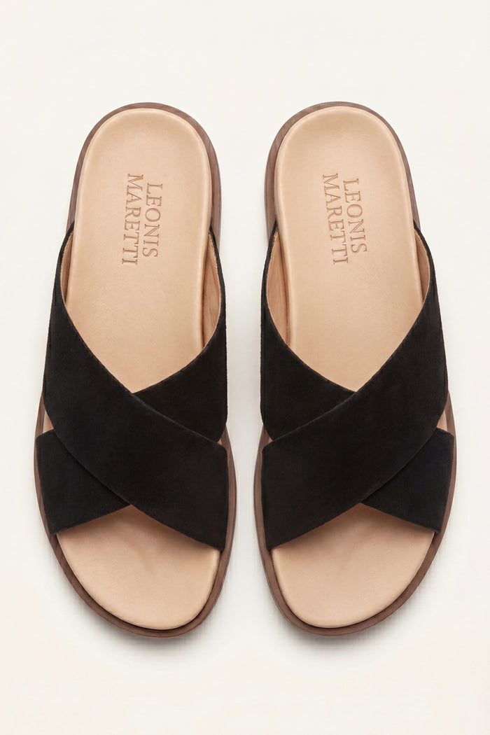 Como Cross Sandal Black