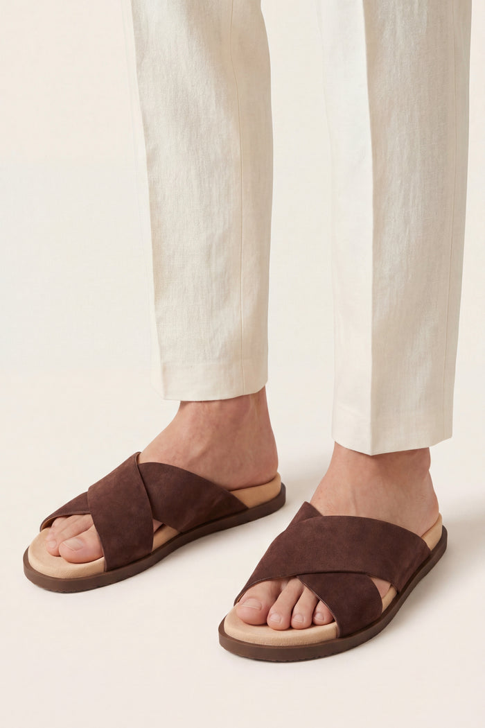 Como Cross Sandal Brown