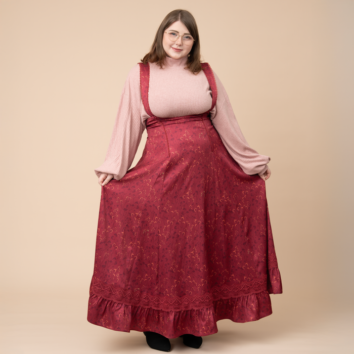 Cottage Jumperskirt in Wine