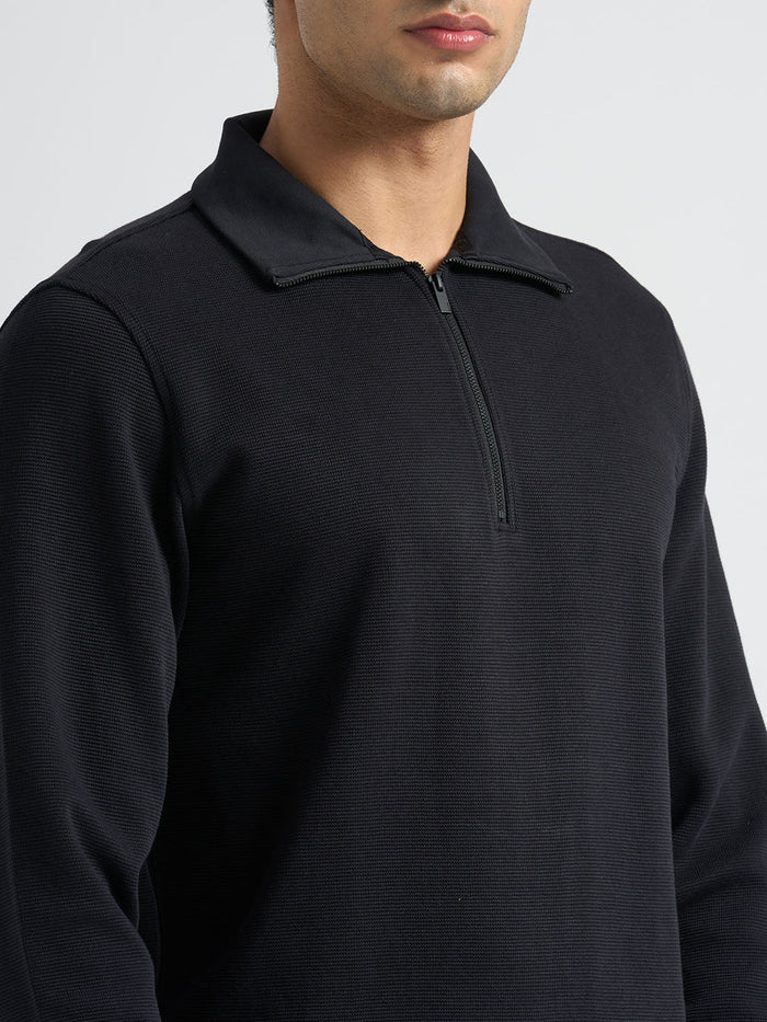 Cotton Blend Zipped Sweatshirt