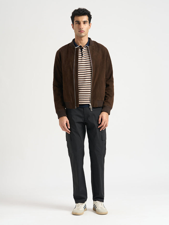 Cotton Striped Knitted Polo