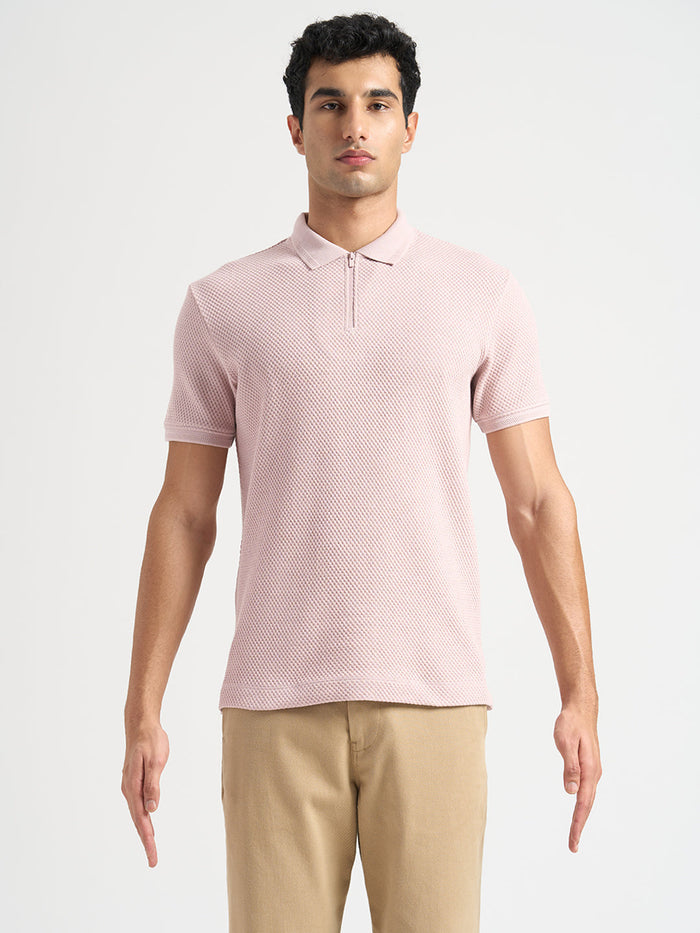 Cotton Zip Knit Polo