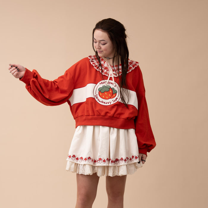 Cropped Strawberry Jam Sweater