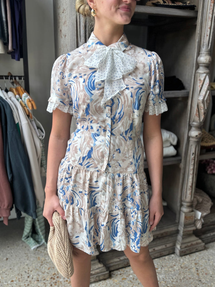Daisy Swirl Pindot Combo Karissa Dress - Amor Lafayette