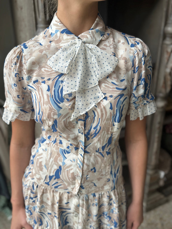 Daisy Swirl Pindot Combo Karissa Dress