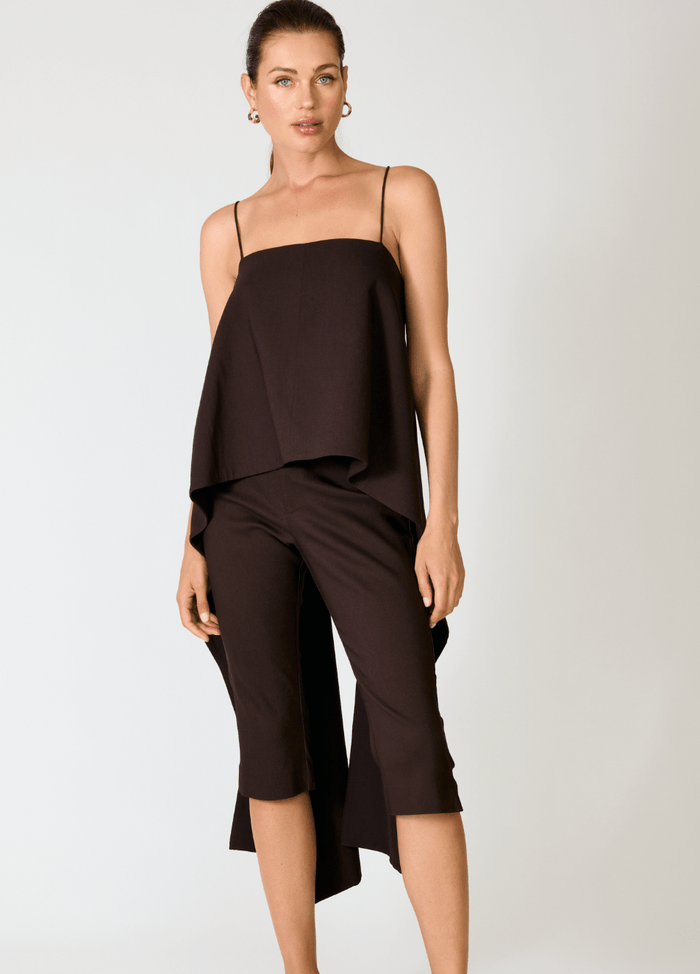 Dark Brown Hansen Top - Amor Lafayette