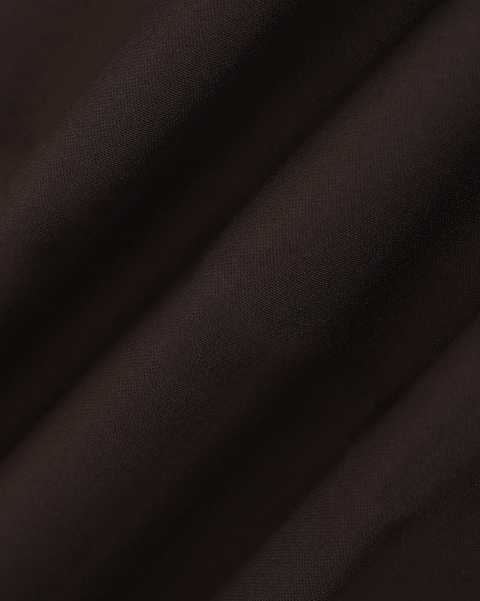 Dark Brown Solid Trouser - Oak