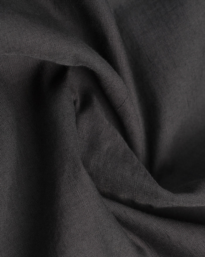 Dark Grey Linen Solid Shirt - Salmon