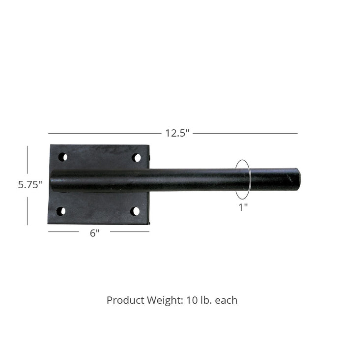Deadlift Band Pegs - Dimensions: 12.5" L x 5.75" W x 1" dia