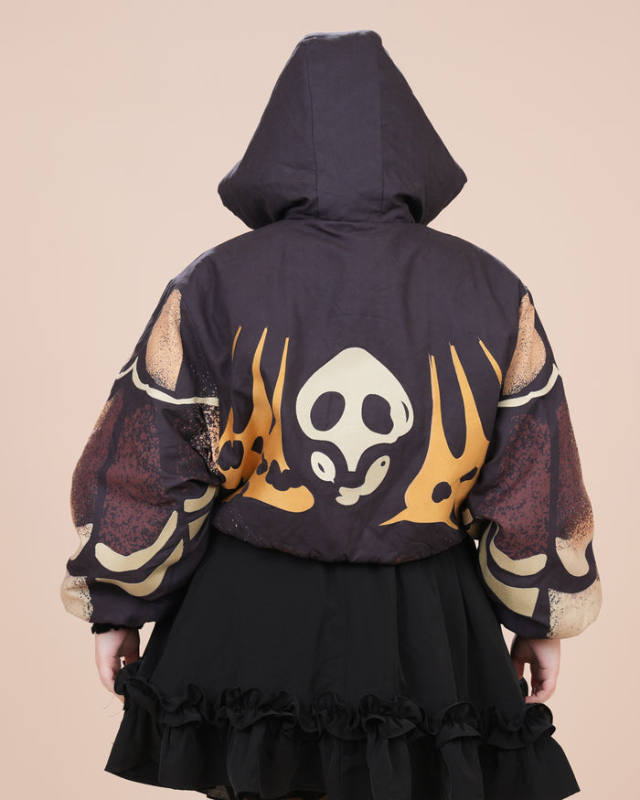 Death's Head  Moth Cropped Jacket