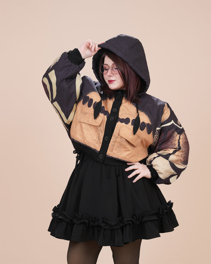 Death's Head  Moth Cropped Jacket