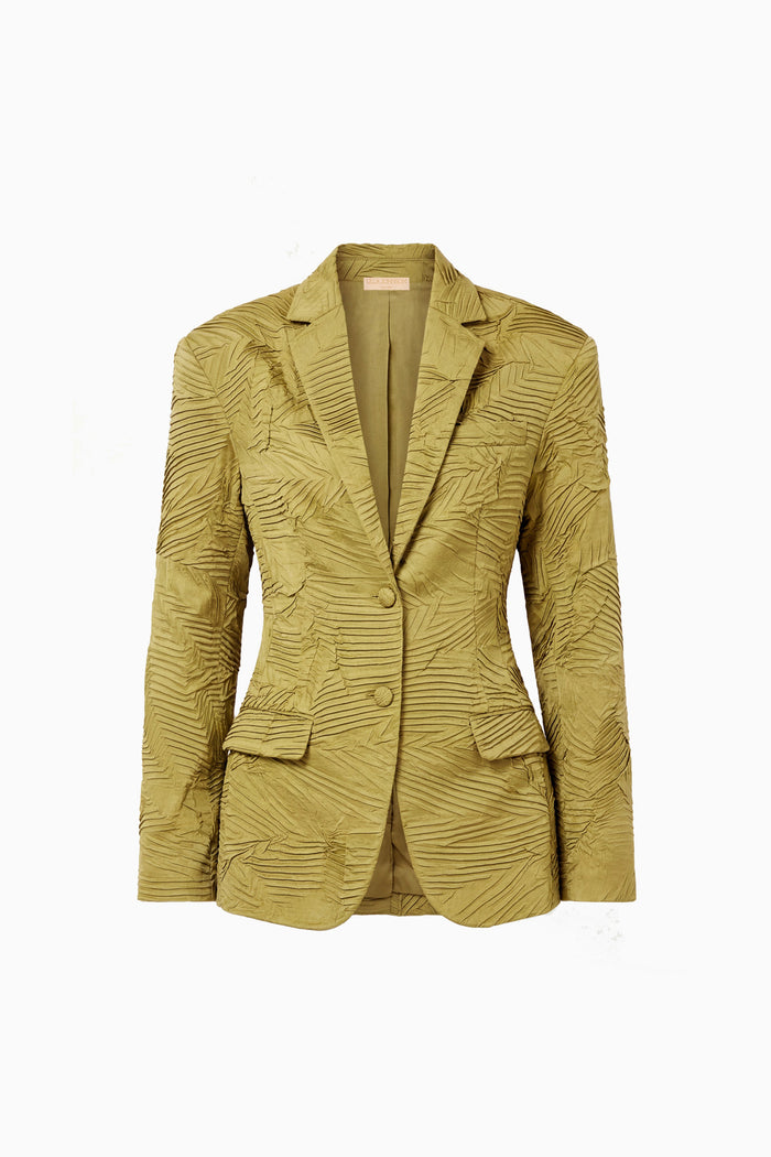 Dhemi Satin Blazer - Moss Gold