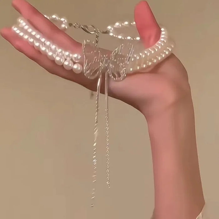 Diamond Butterfly Choker Necklace - Fashionnsio