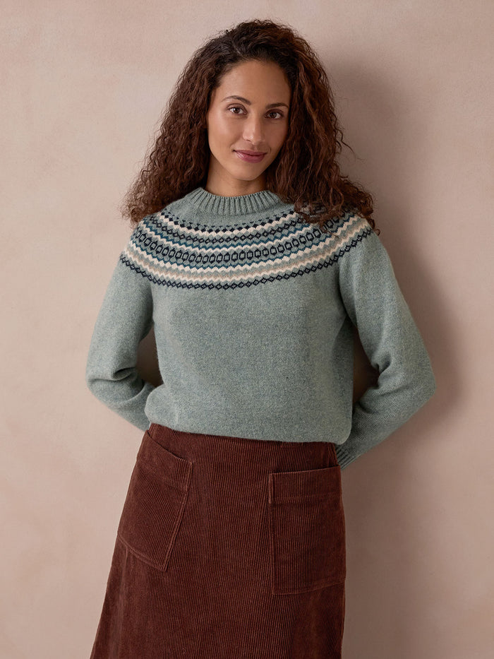 Ditsy Fair Isle Yoke Jumper