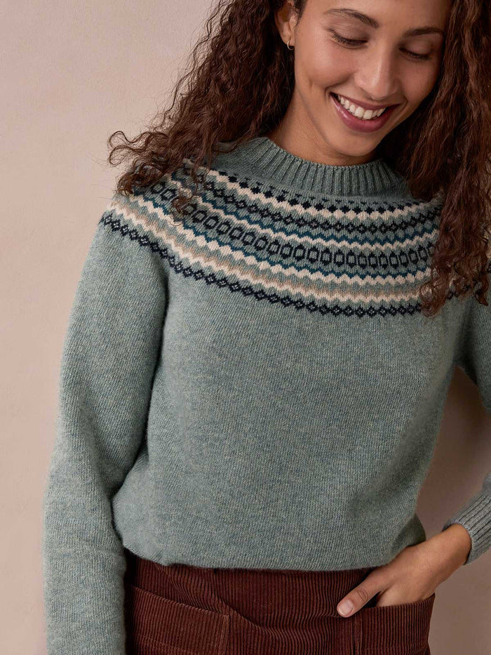 Ditsy Fair Isle Yoke Jumper