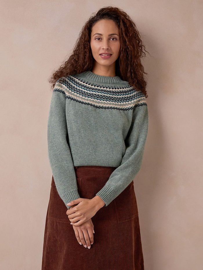 Ditsy Fair Isle Yoke Jumper