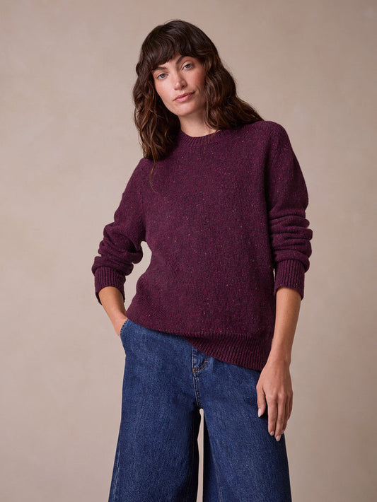 Donegal Saddle Shoulder Crew Jumper