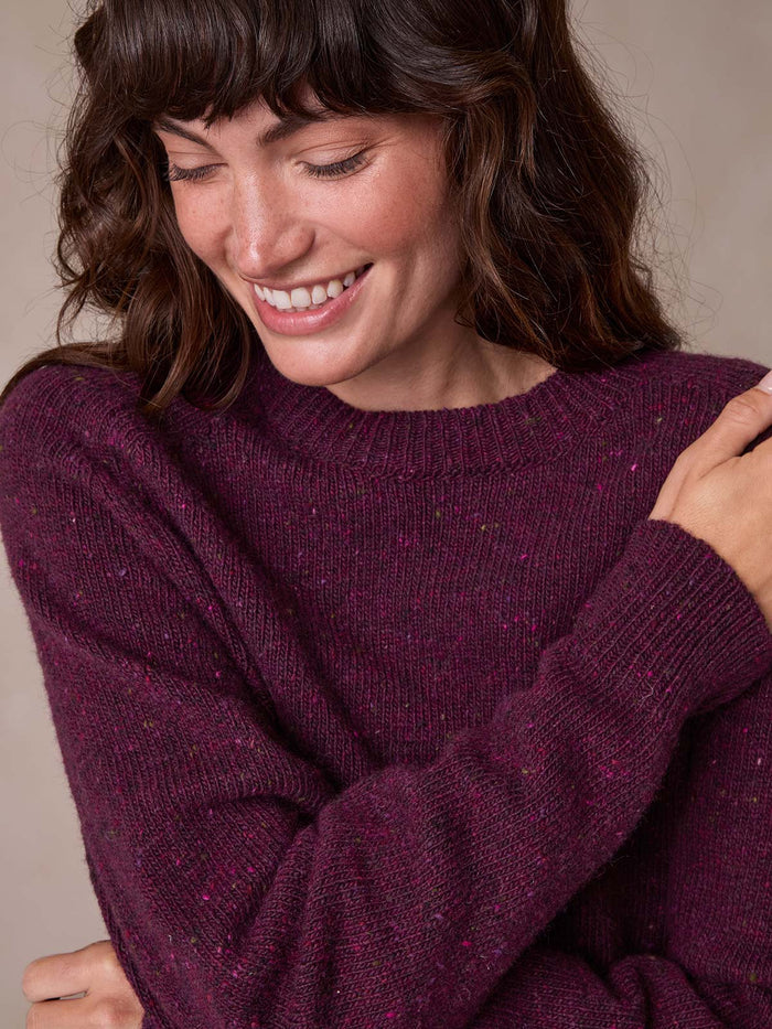 Donegal Saddle Shoulder Crew Jumper