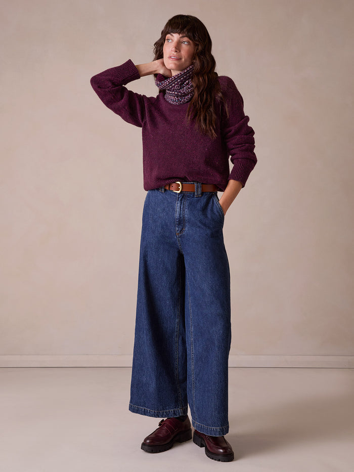 Donegal Saddle Shoulder Crew Jumper