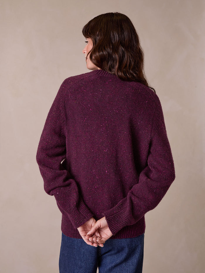 Donegal Saddle Shoulder Crew Jumper