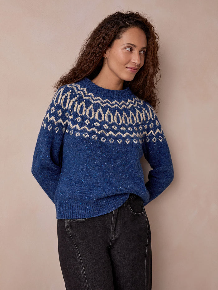 Donegal Two Tone Fair Isle Jumper