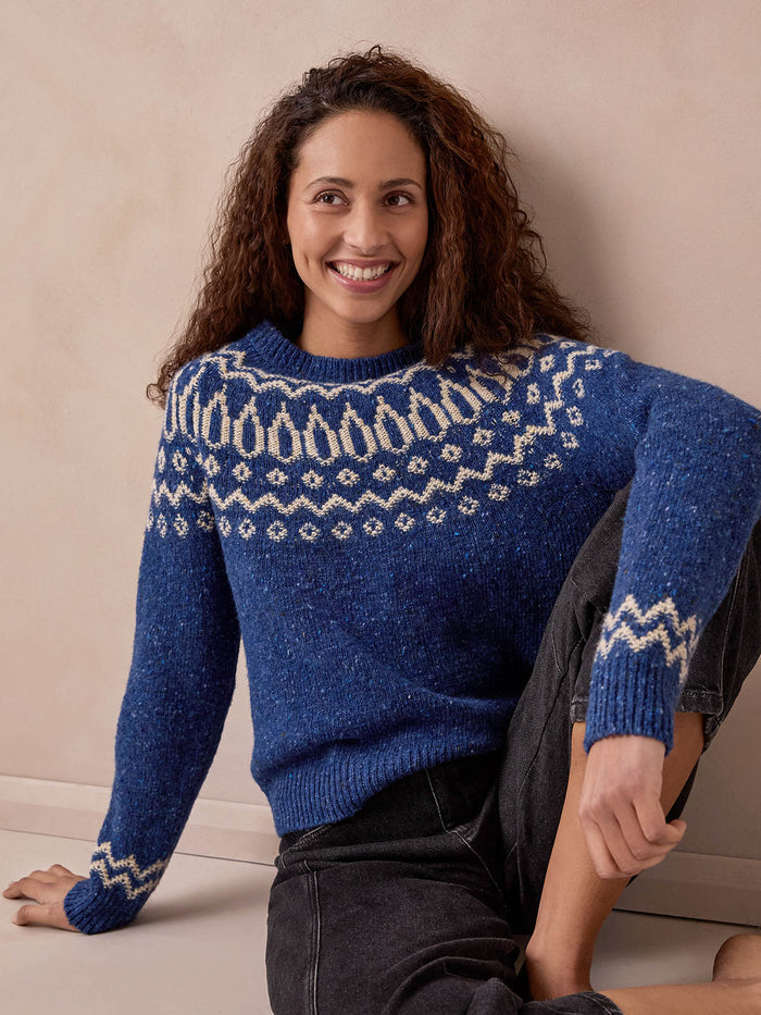 Donegal Two Tone Fair Isle Jumper