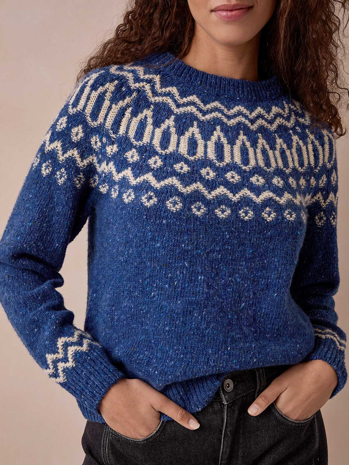 Donegal Two Tone Fair Isle Jumper