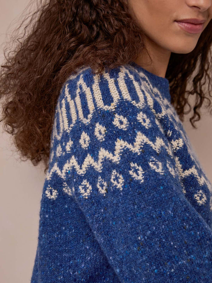 Donegal Two Tone Fair Isle Jumper