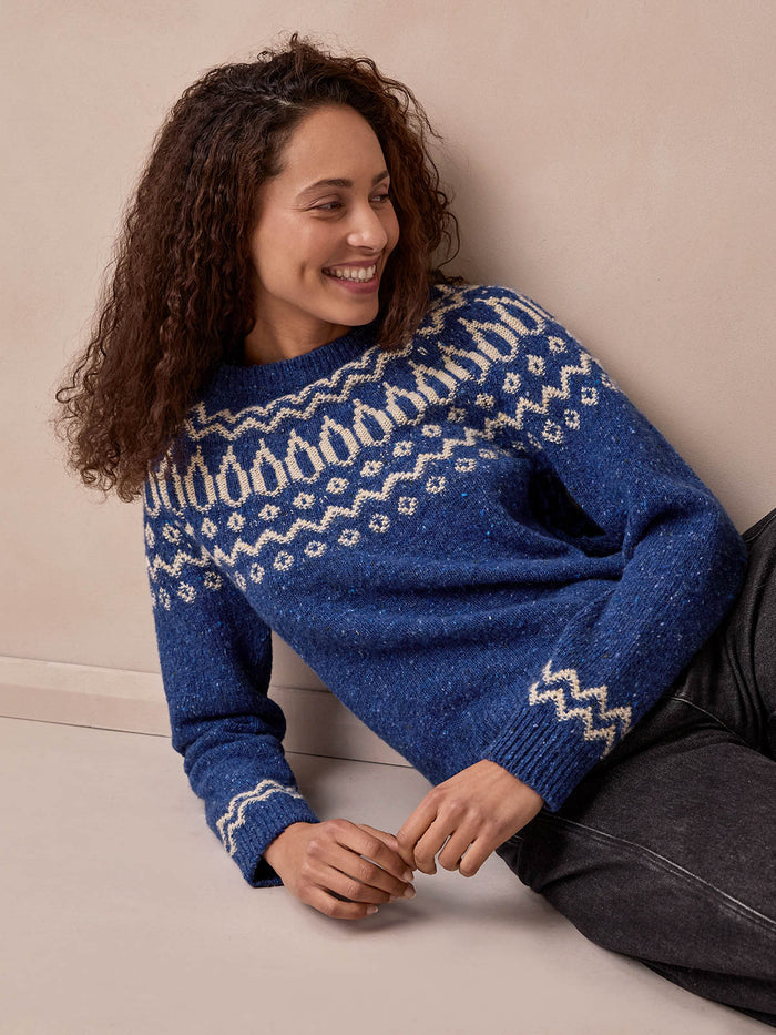 Donegal Two Tone Fair Isle Jumper
