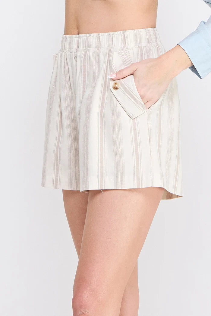 Downtown Deco Striped Shorts